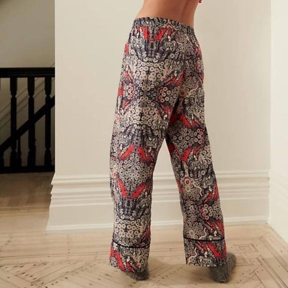 NWT Anthropologie Florence Balducci Menagerie Flannel Printed Sleep Pants - Picture 4 of 13